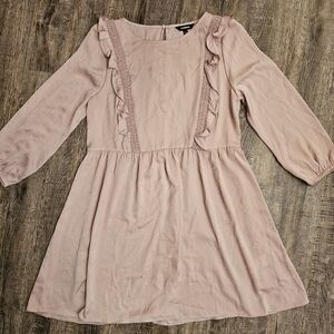 Express Blush Ruffle Dress Size SMALL